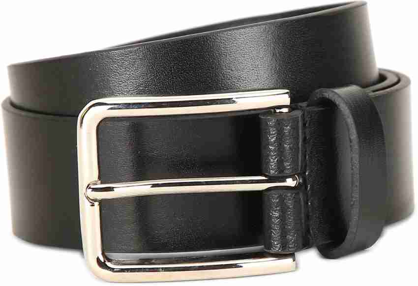 LOUIS PHILIPPE Men Casual Black Genuine Leather Belt Black - Price