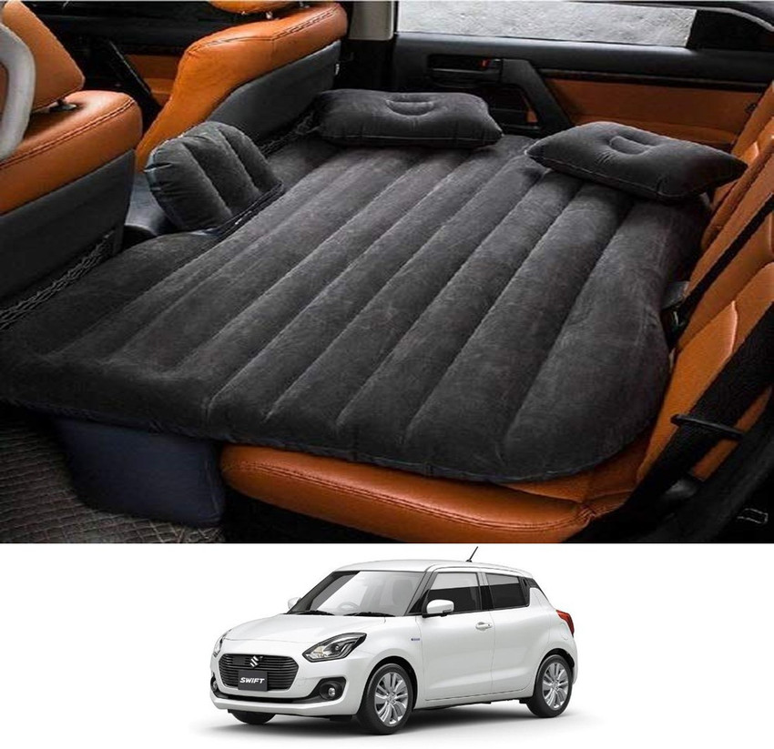 AYW Inflatablebed Black Swift 2018 Black Car Bed Mattress for Rest Travel Car Back Seat Air Inflation Bed Universal Air Couch with Two Air Pillows Car Air Pump and 1 Repair Kit For Swift New