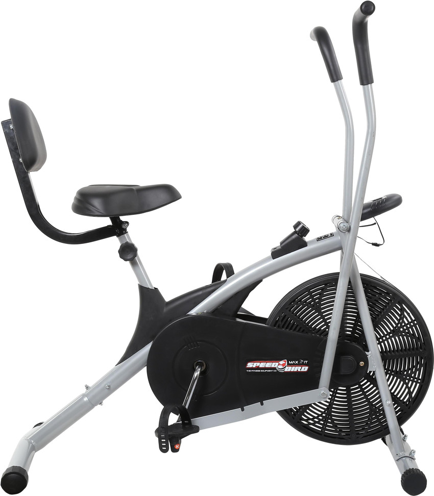 Stationary bike hotsell with moving handles
