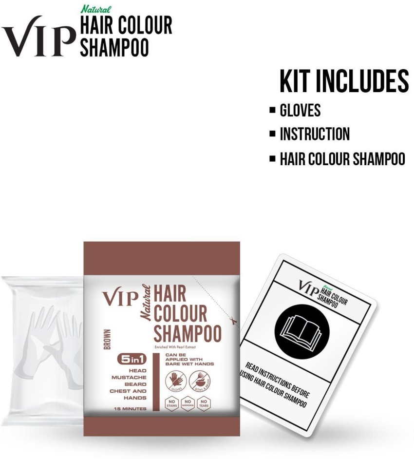 Cosmo Dark Brown VIP Hair Colour Unisex Shampoo for All Hair Types, 180ml |  DubaiStore.com - Dubai