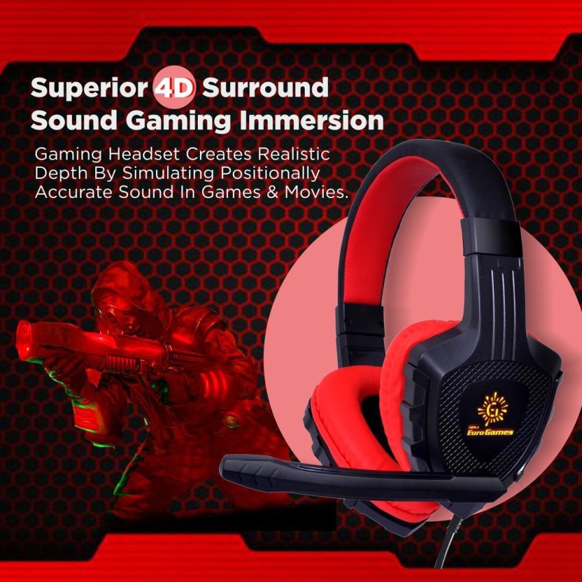 RPM Euro Games Premium Gaming Headphones Earphones With LED, Mic, 4D Sound  Wired Gaming Headset Price in India - Buy RPM Euro Games Premium Gaming  Headphones Earphones With LED, Mic, 4D Sound