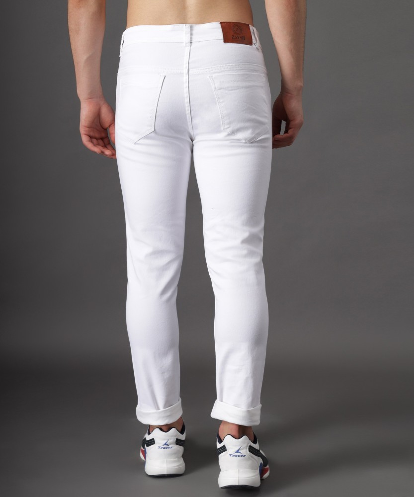 ZAYSH Slim Men White Jeans - Buy ZAYSH Slim Men White Jeans Online