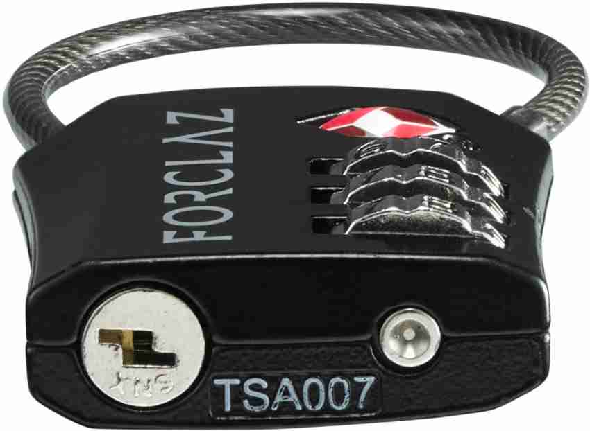 Cadenas câble à code TRAVEL TSA noir