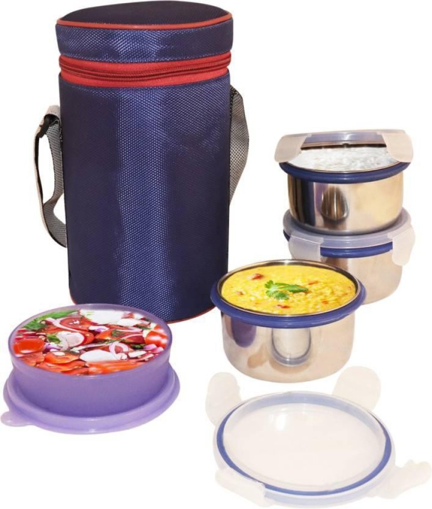 Topware 4 Pcs Lunch Box Set With Best Lunch Bag,Blue, 999 4  Containers Lunch Box 