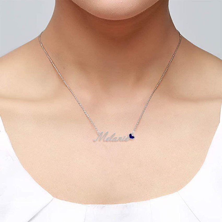 Necklace hot sale silver name