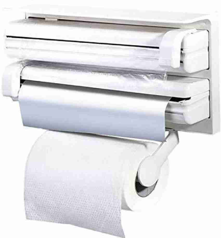 Kitchen Roll Dispenser Cling Film Tin Foil Paper Towel Holders Rack Wall  Mount