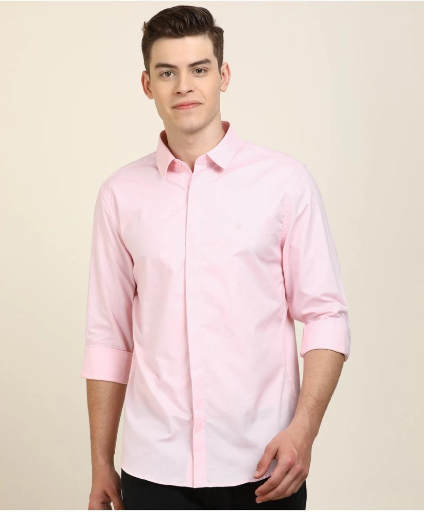 brand wear Men Solid Casual Pink Shirt Buy brand wear Men Solid