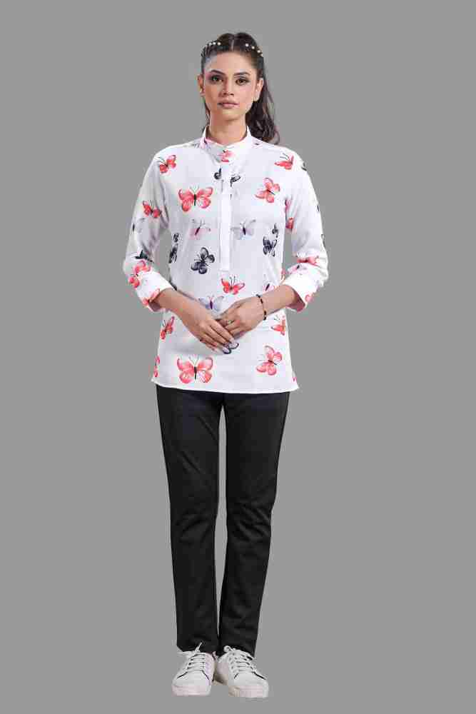 Virasat Fashion Casual Printed Women Multicolor Top