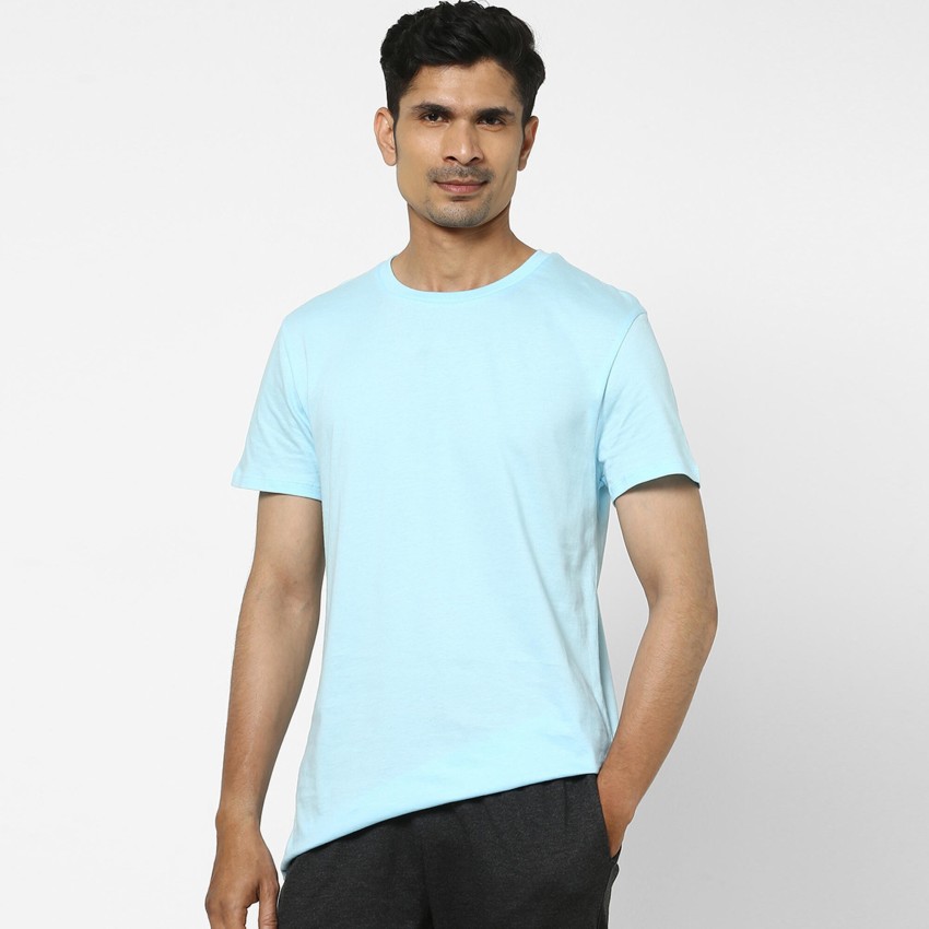 Decathlon NYAMBA Solid Men Round Neck Light Blue T Shirt Buy