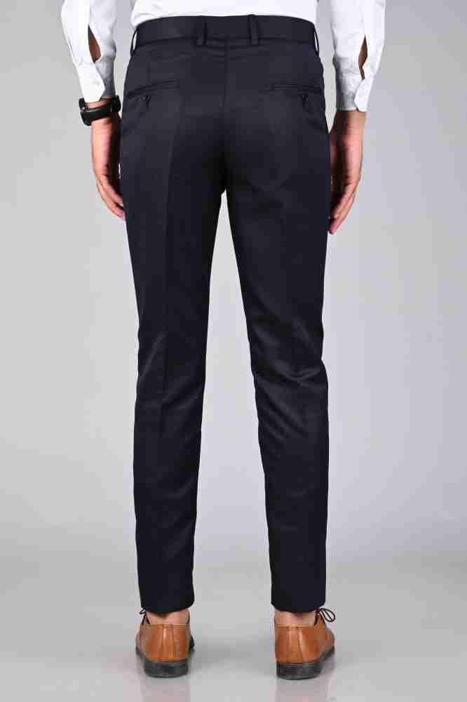 MANCREW Slim Fit Men Black, Dark Blue Trousers - Buy MANCREW Slim