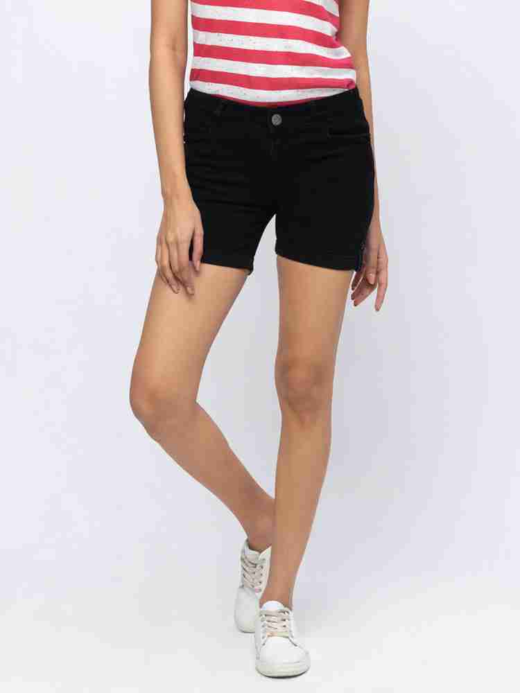 Buy online Black Solid Cycling Shorts from Skirts & Shorts for Women by  Novio for ₹429 at 28% off