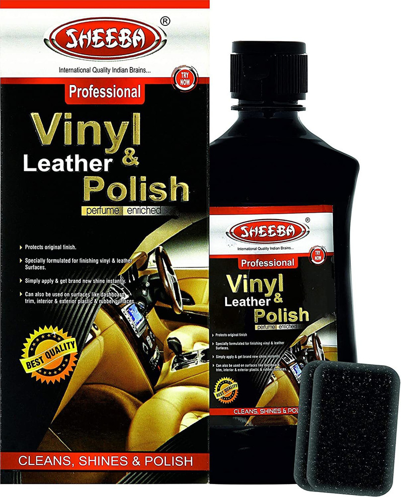 Sheeba Leather Vinyl Polish for Car Interior Exterior Plastic