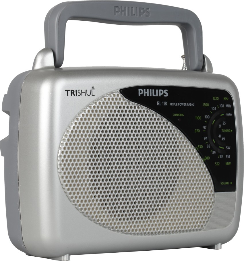 Philips Radio RL118/94 with MW/SW/FM Bands, 200mW RMS soundoutput, Built in  rechargeable battery - PHILIPS 