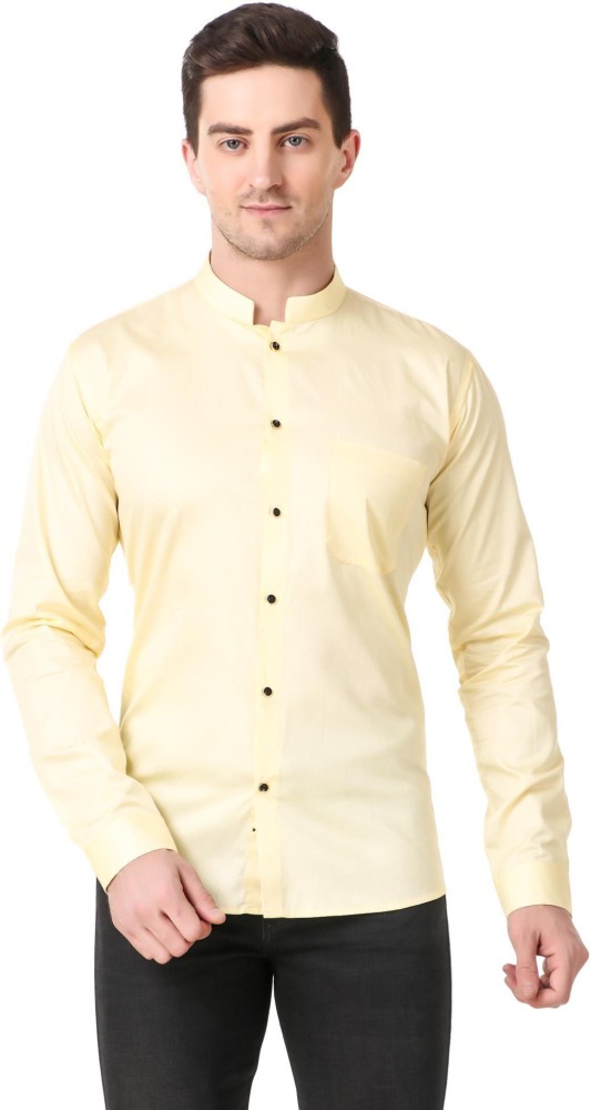 Dennis Lingo Men Solid Casual Yellow Shirt - Buy LEMON Dennis Lingo Men  Solid Casual Yellow Shirt Online at Best Prices in India