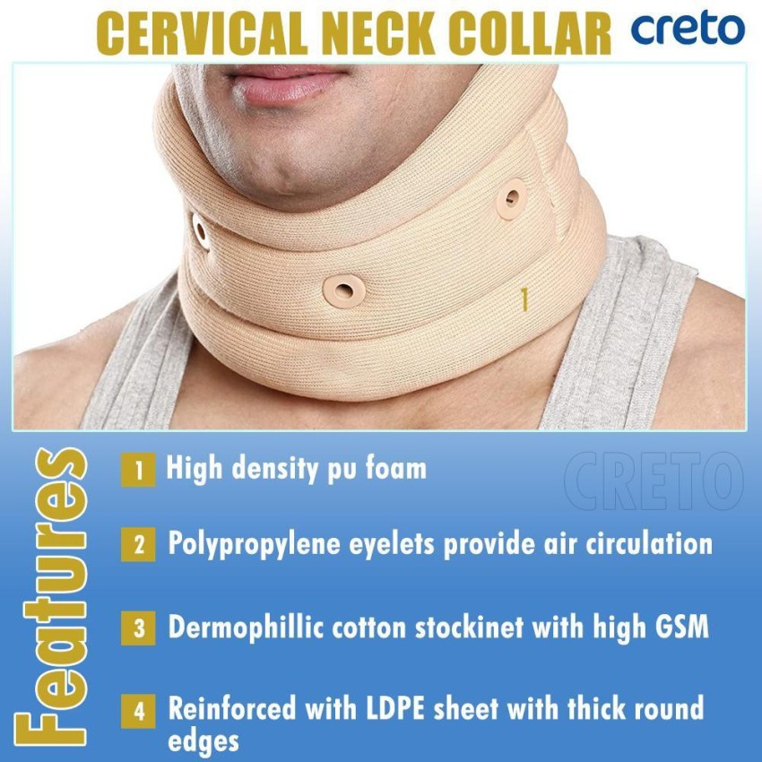 CRETO Neck Collar Spine Pain Lumbar Cervical Support Neck Support - Buy  CRETO Neck Collar Spine Pain Lumbar Cervical Support Neck Support Online at  Best Prices in India - Fitness