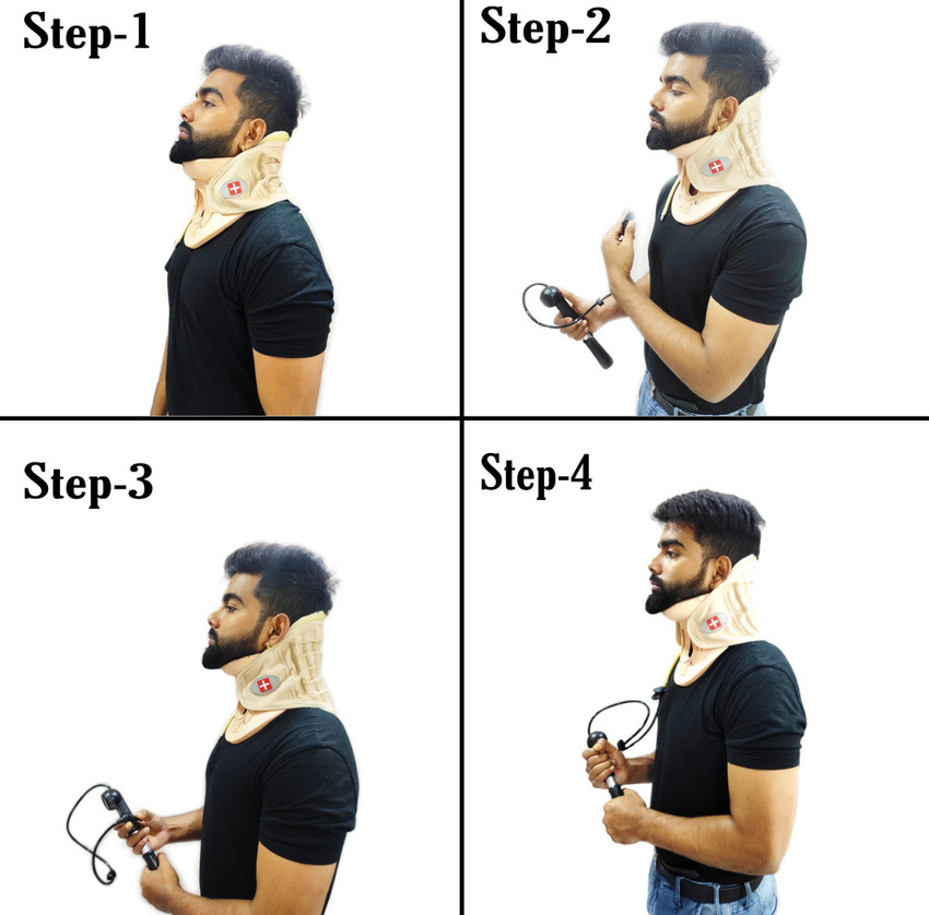 Air traction neck brace top