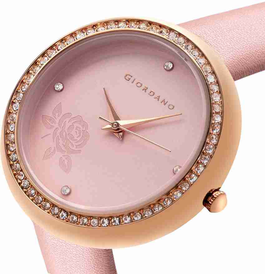 Giordano pink dial watch clearance