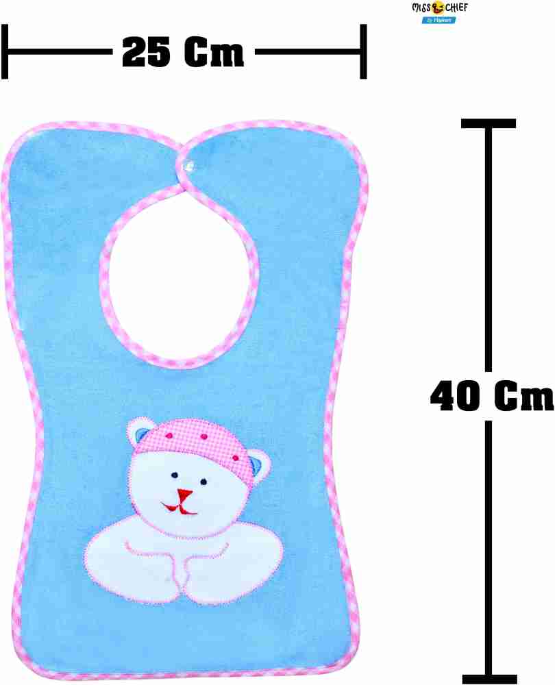 Miss & Chief by Flipkart Terry Cotton Double Layered Baby Bibs/Burp  Cloth/Saliva Towel with Comfortable Tich Button Neck for Feeding  Babies/Infants/Toddlers (Pink & Blue, Pack Of 2) - Buy Baby Care Products