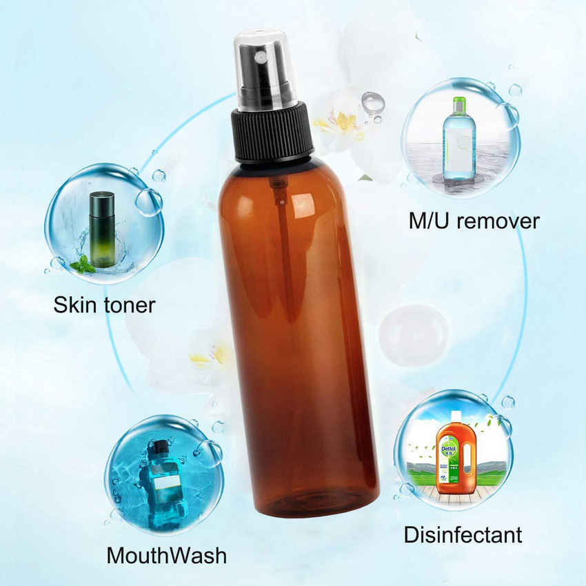Amber plastic spray bottles store