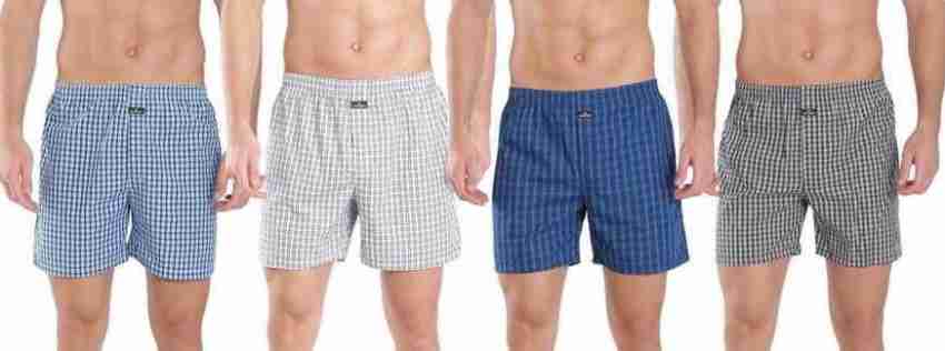 Jockey Men's & Boy's Check Boxer Shorts Back Pocket 1222