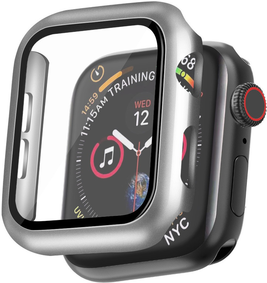 Zinger Bumper Case for Apple Watch 44mm Silver Watch Bumper Case
