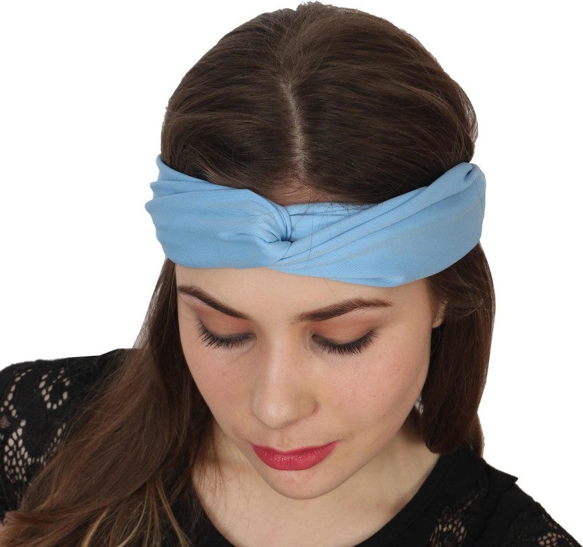 1pc Women'S Elastic Crisscross Satin Headband For Washing Face