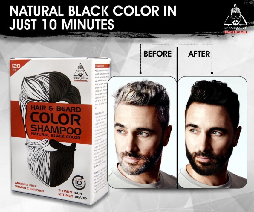 Permanent Bear Hair Color Shampoo Mens Natural Black Protective Case 100ml   Fruugo IN