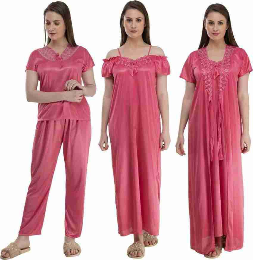 FACHARA Women Nighty with Robe - Buy FACHARA Women Nighty with Robe Online  at Best Prices in India