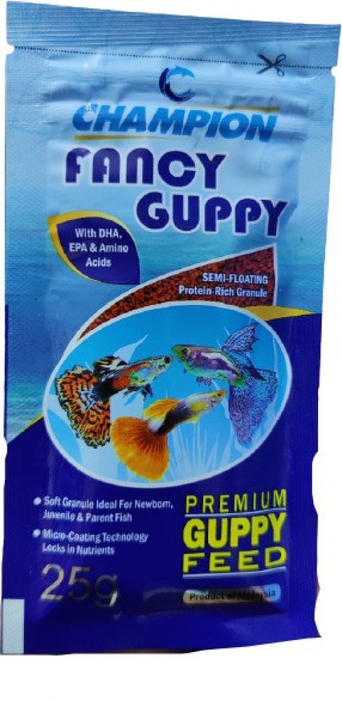 Guppy fish store food