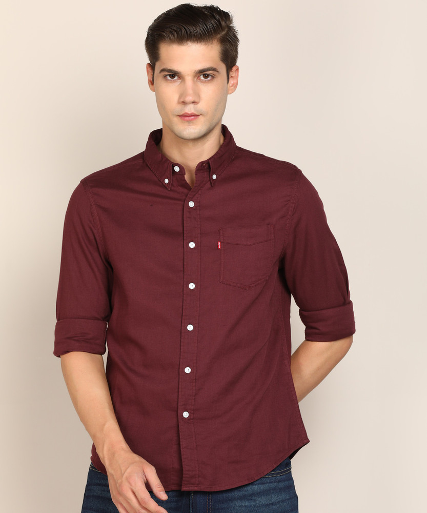 Mens burgundy levis jeans sales