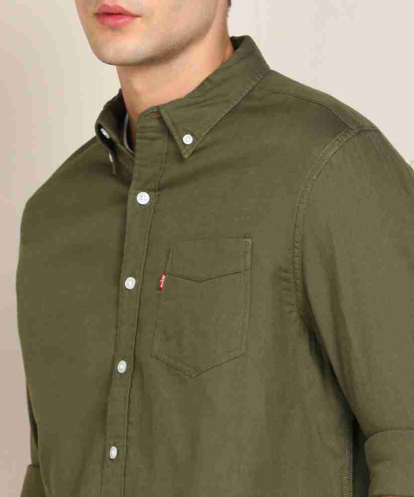 Levi's olive deals green shirt