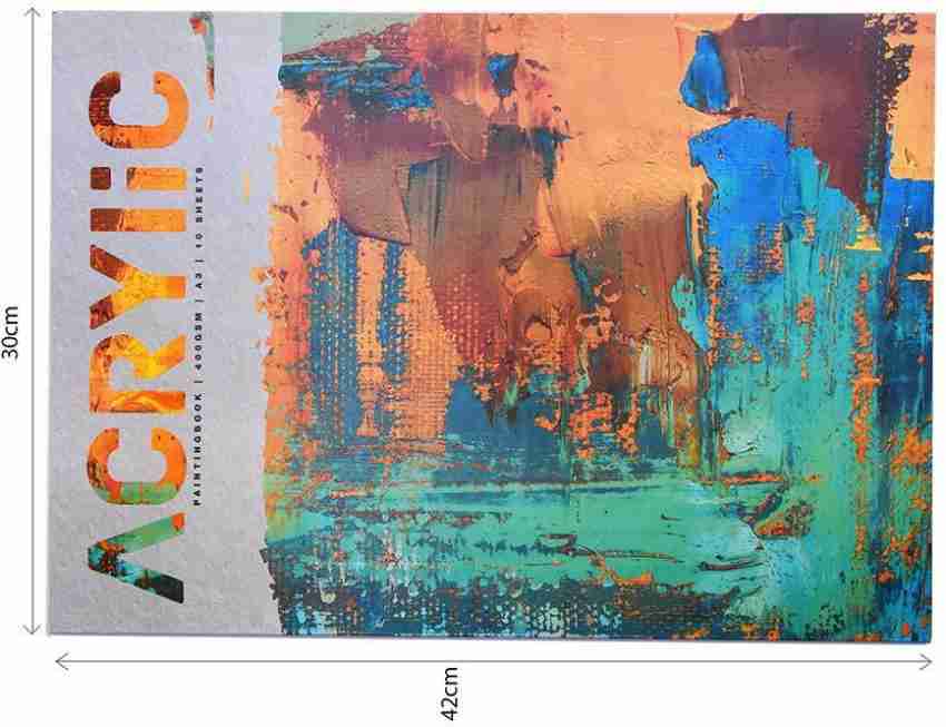 Anupam Acrylic Painting Book 400 Gsm - 10 Sheets - A3 –