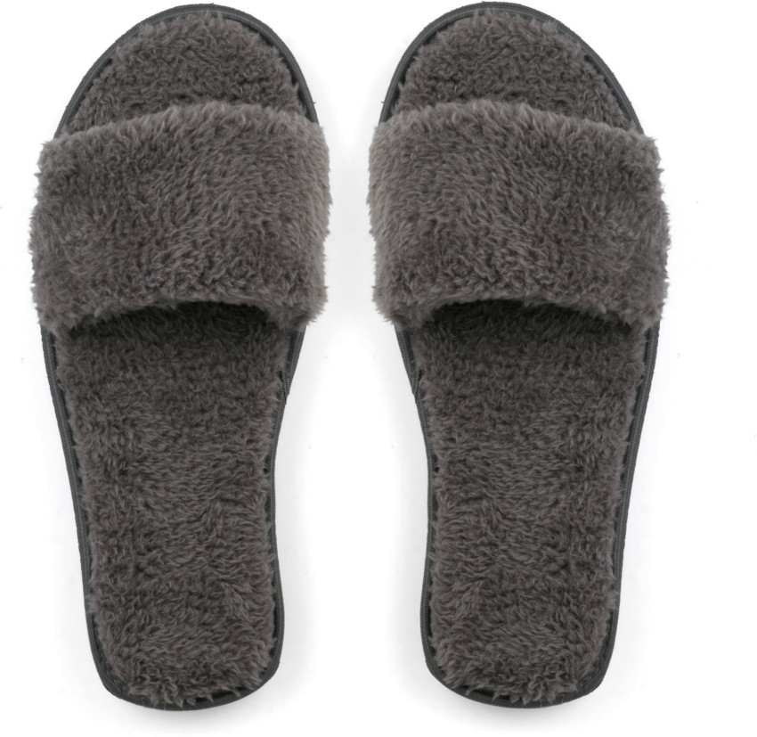 MF Home Footwear Men Men Fur House Slippers Soft Fuzzy Fur Open