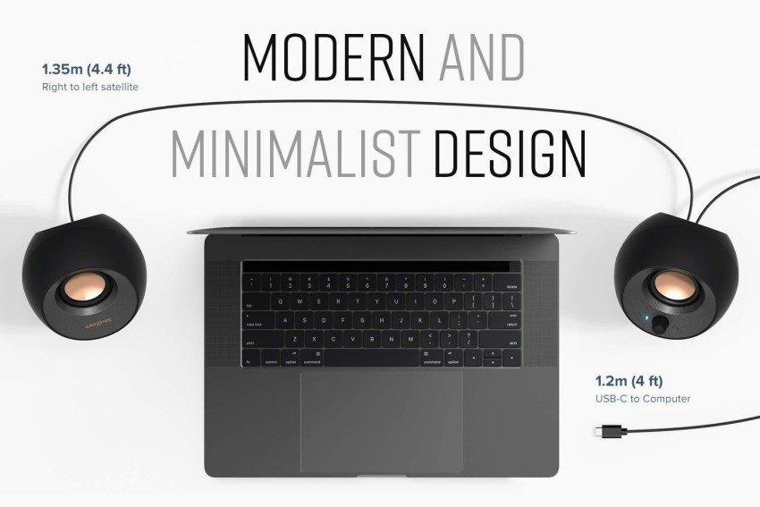 16 Speaker Laptop/Desktop from Online V3-BK Bluetooth Buy W CREATIVE CT-Pebble