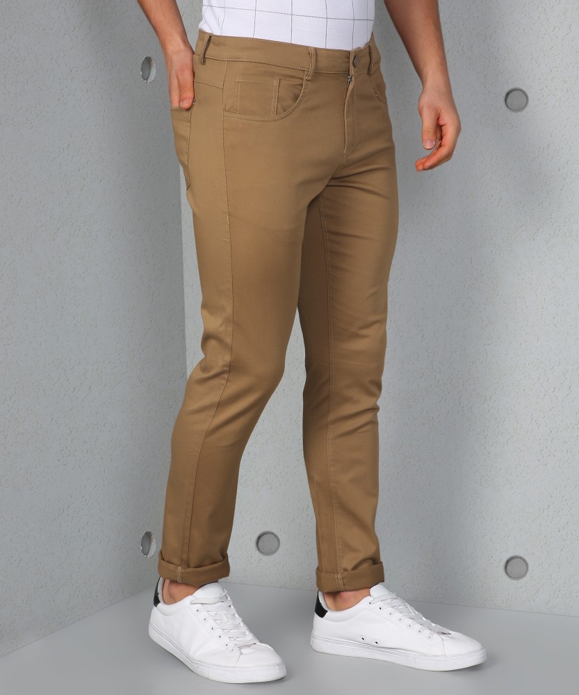 METRONAUT Slim Fit Men Cotton Blend Khaki Trousers - Buy METRONAUT Slim Fit  Men Cotton Blend Khaki Trousers Online at Best Prices in India