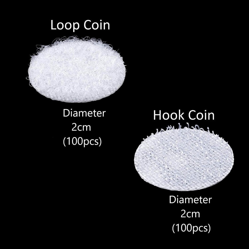VELCRO® Brand Hook Loop Coins 72 Adhesive .75
