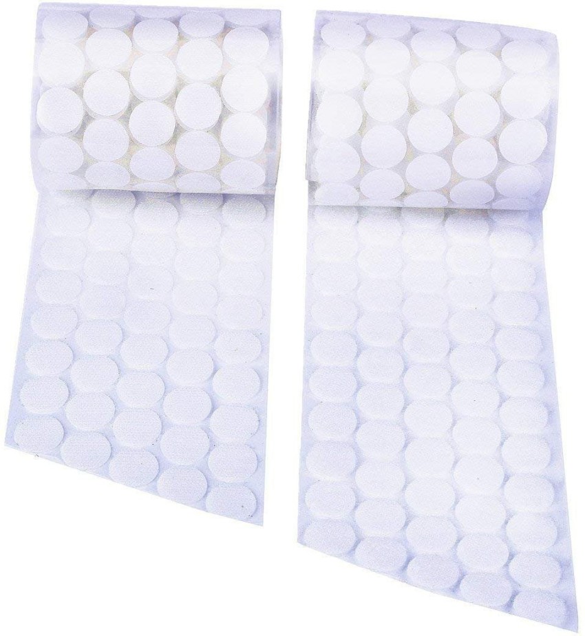 SYGA 100 Pairs Sticky Back Coins Clear Dots Hook and Loop Self