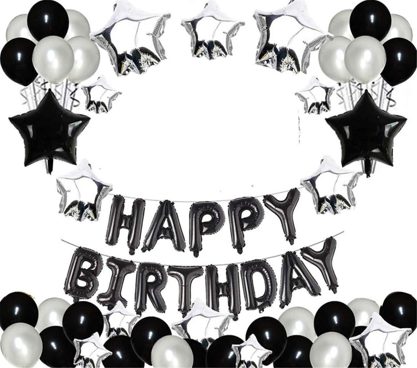 happy birthday balloon clipart black and white