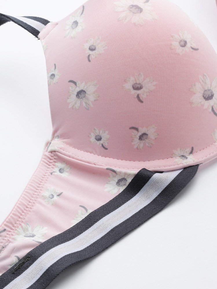 Mast & Harbour Pink Floral Full Coverage Lightly Padded Bra