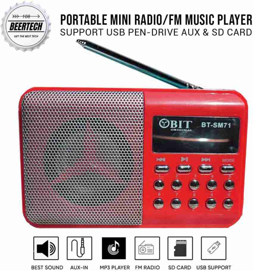 BeerTech R-398 Multimedia Dual Band Pocket Radio Transistor, AM FM Radio -  BeerTech 