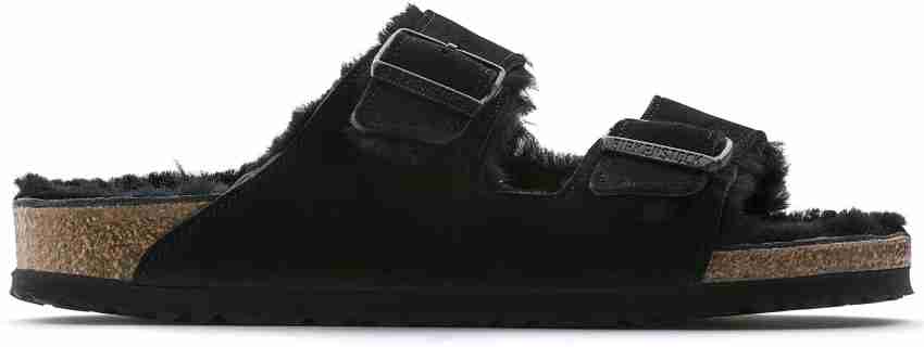 Arizona shearling best sale birkenstock black