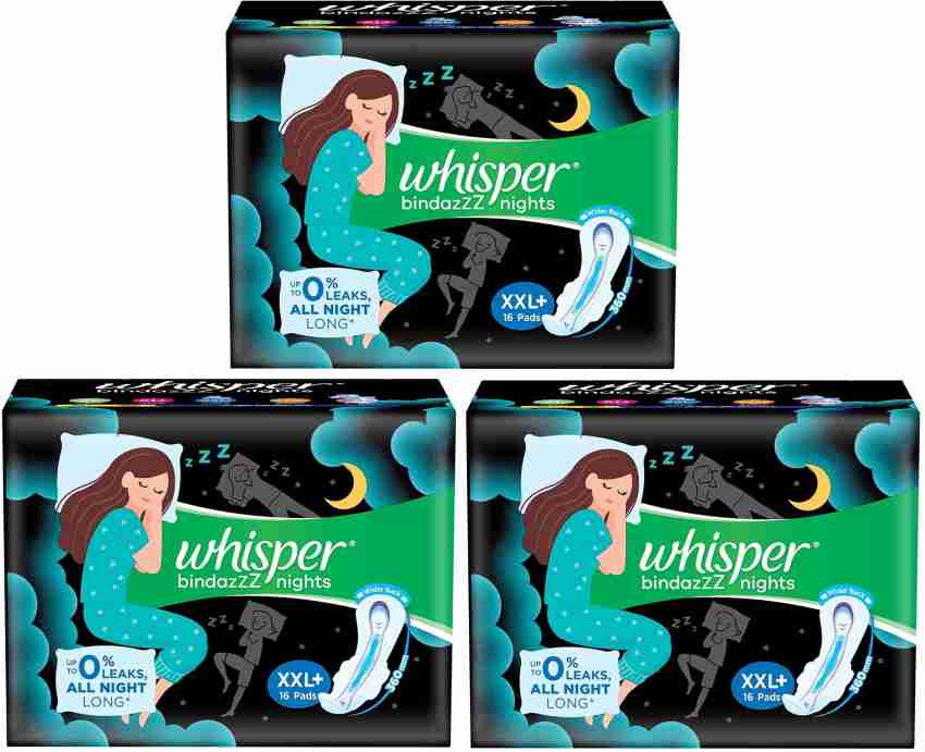 Whisper Bindazzz Nights Pads  Size XXL+: Buy packet of 6.0 pads