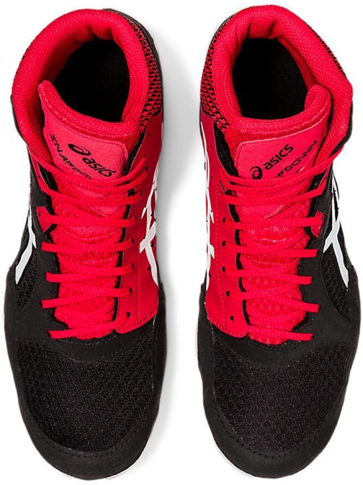 Asics red wrestling sale shoes