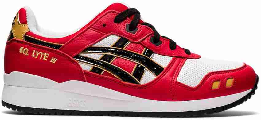 Asics gel lyte red on sale black