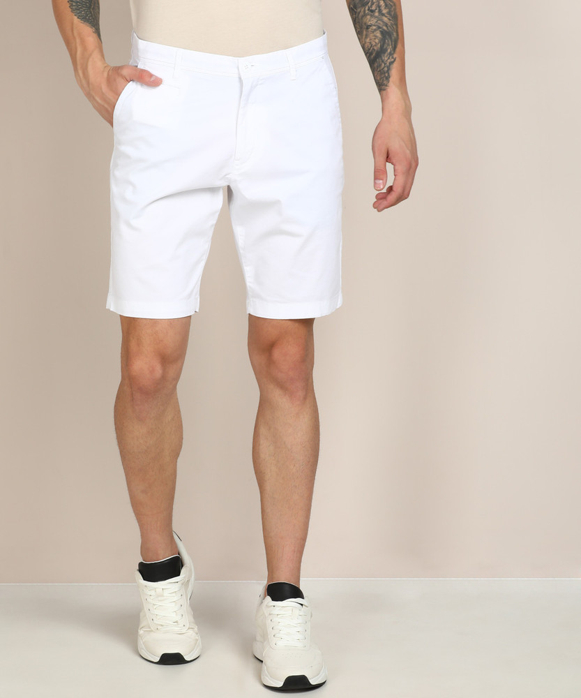 Mens chino clearance shorts white