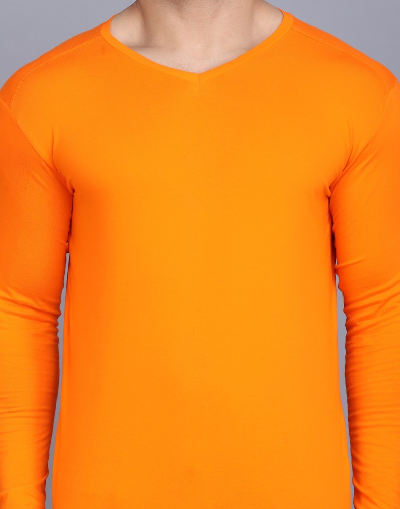 Vneck Men's Shirt - Orange - S