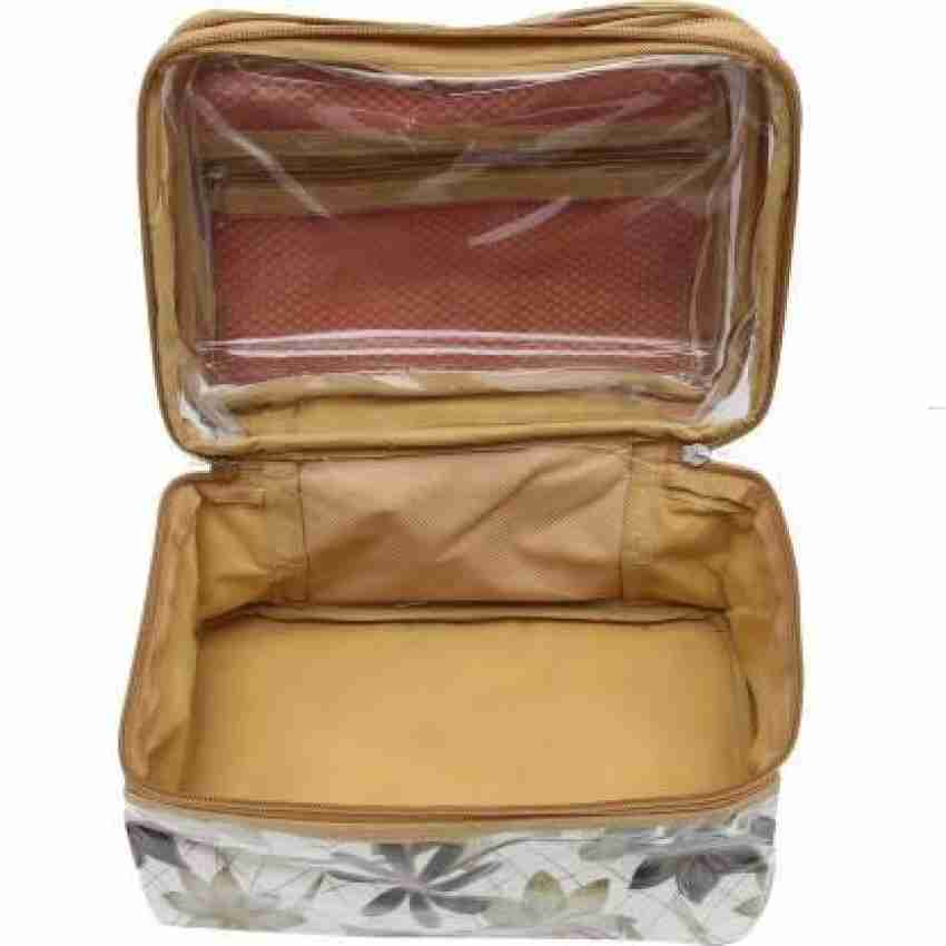 ultimatefashionista Transparent PVC Make Up Kit Cum Jewellery Kit (Silver) Makeup  Bag Toiletries Bag Cosmetic Kit Pouch Utility Bag vanity box,jewellery box  Vanity Box(maroon) vanity box,makeup box Vanity Box Price in India 