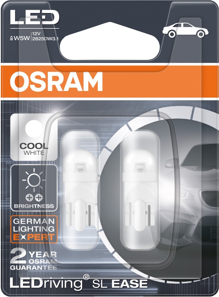 OSRAM LED Premium Retrofit W2.1x9.5d, LED-W5W, interior lighting,  2850CW-02B, cool white, 12 V passenger car, double blister (2 Unit) :  : Automotive