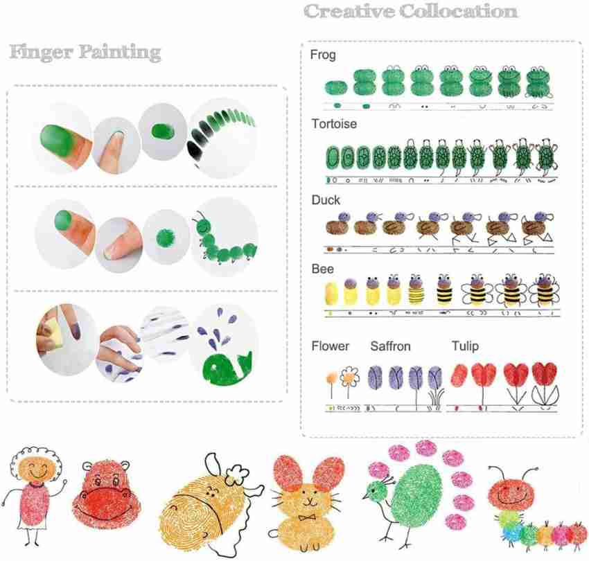 R H lifestyle Finger Print Ink Pads for Kids DIY Craft Scrap booking - Finger  Print Ink Pads for Kids DIY Craft Scrap booking . shop for R H lifestyle  products in India.