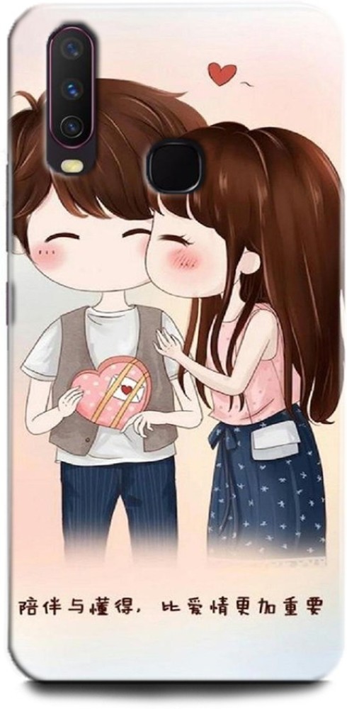 cute boy and girl in love cartoon